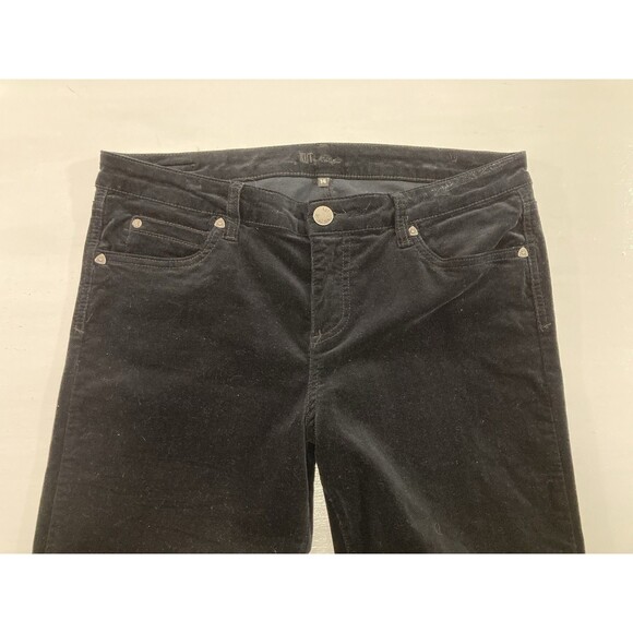Kut From The Kloth Pants Women’s 14 Black Corduroy Straight Leg Casual Comfort - Picture 4 of 13